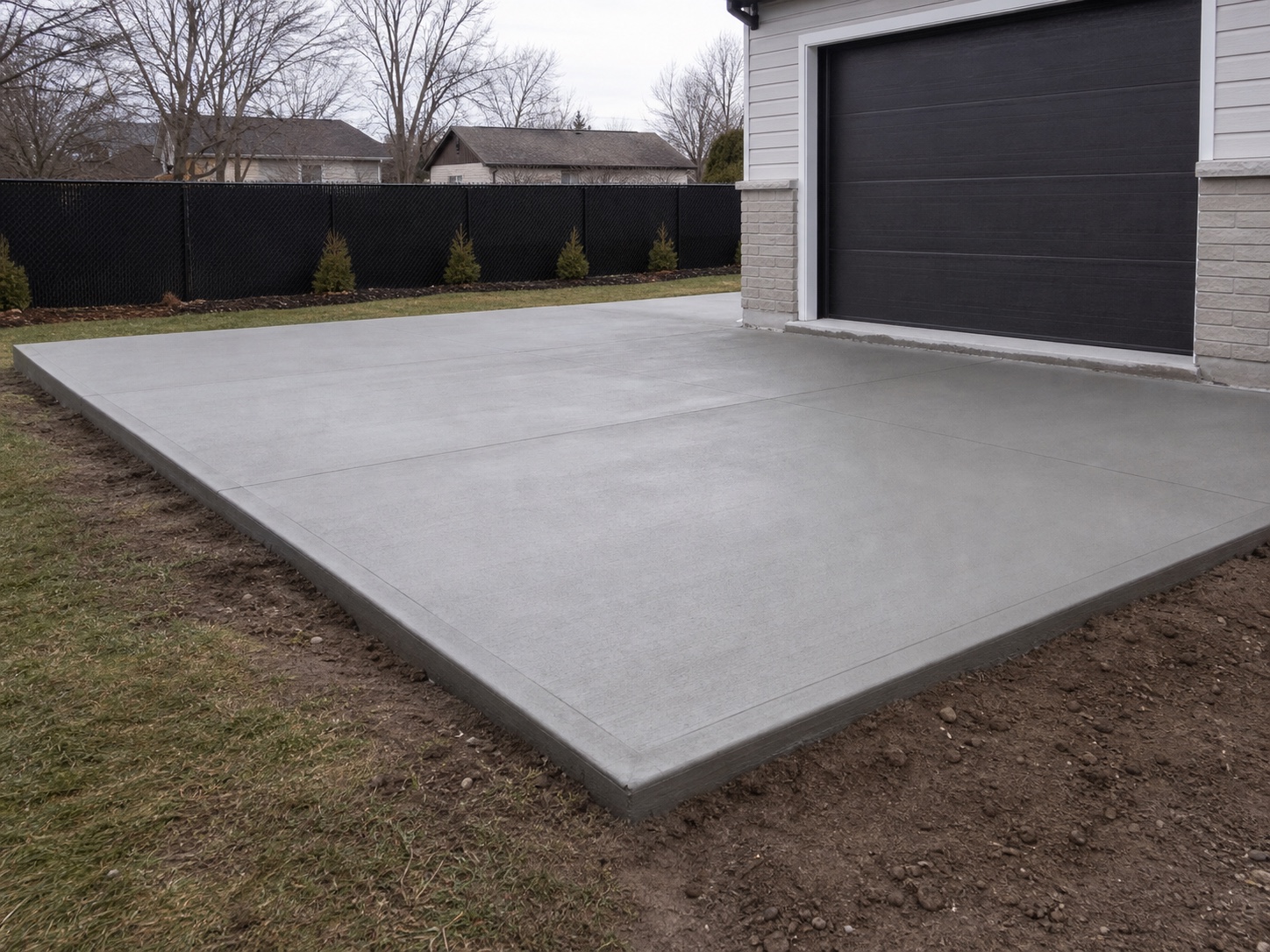 Dalle de béton finie