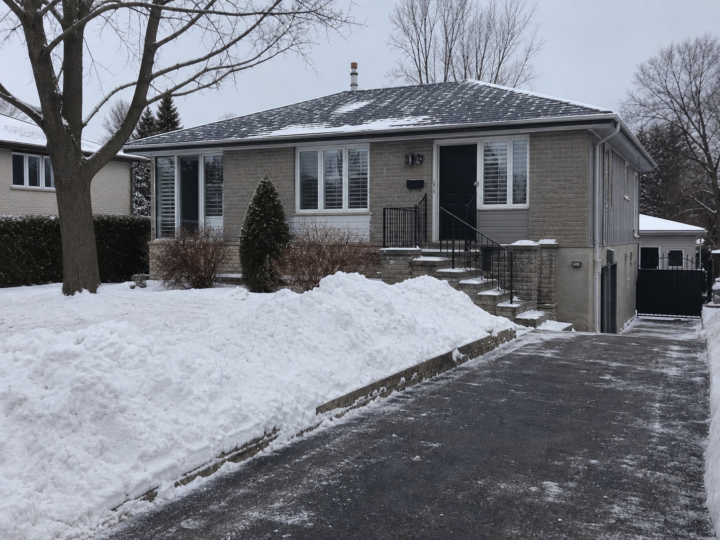 Roof cleared after snow removal